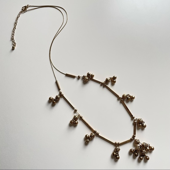 Burnished Gold Cluster Necklace - Picture 3 of 4